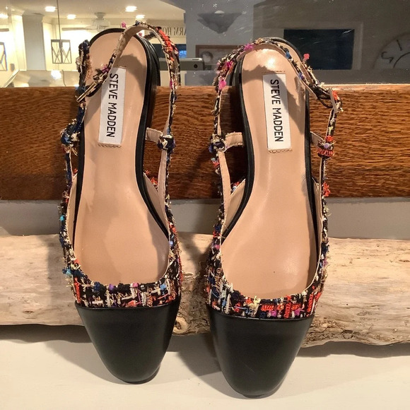 NWT Steve Madden Multicolor Tweed Belinda Flats Size 6.5 - Picture 3 of 11
